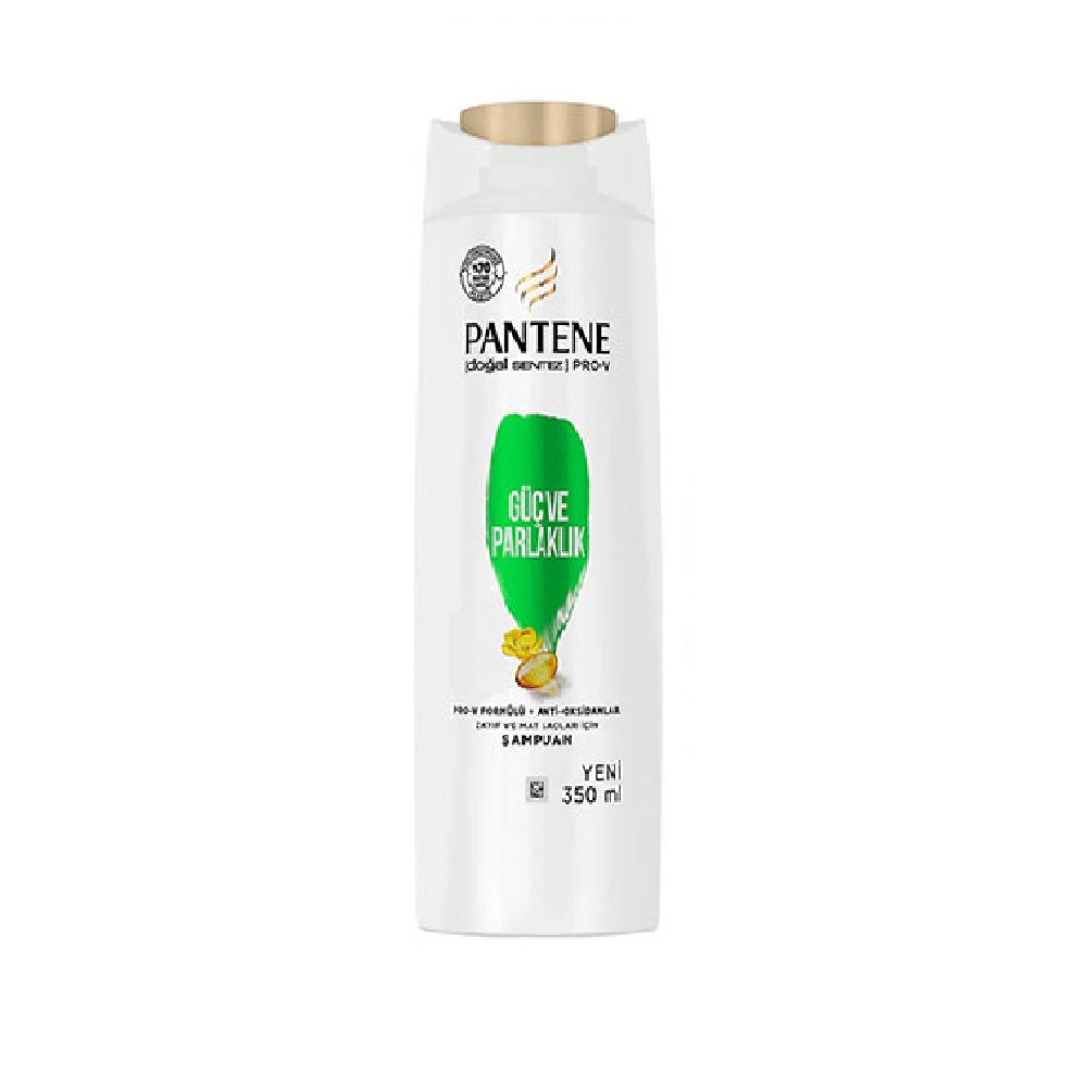 Pantene Strengthening and Shine Shampoo (Guc Ve Parlaklik) شامپو تقویت و براق کننده مو پنتن مدل Guc Ve Parlaklik - تصویر 1