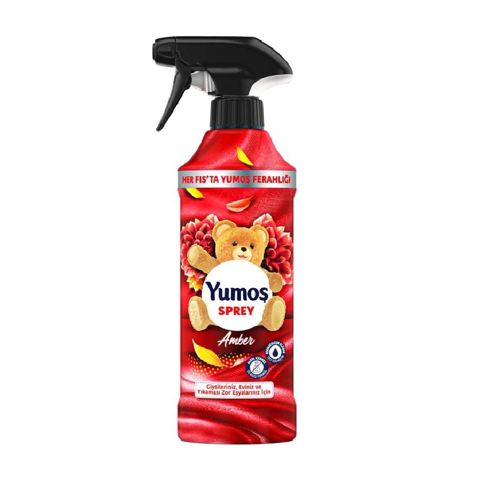 Yumoş Amber Scent Air and Fabric Freshener Spray (450 ml) اسپري خوشبو كننده هوا و لباس رايحه عنبر يوموش 450 ميل - تصویر 1