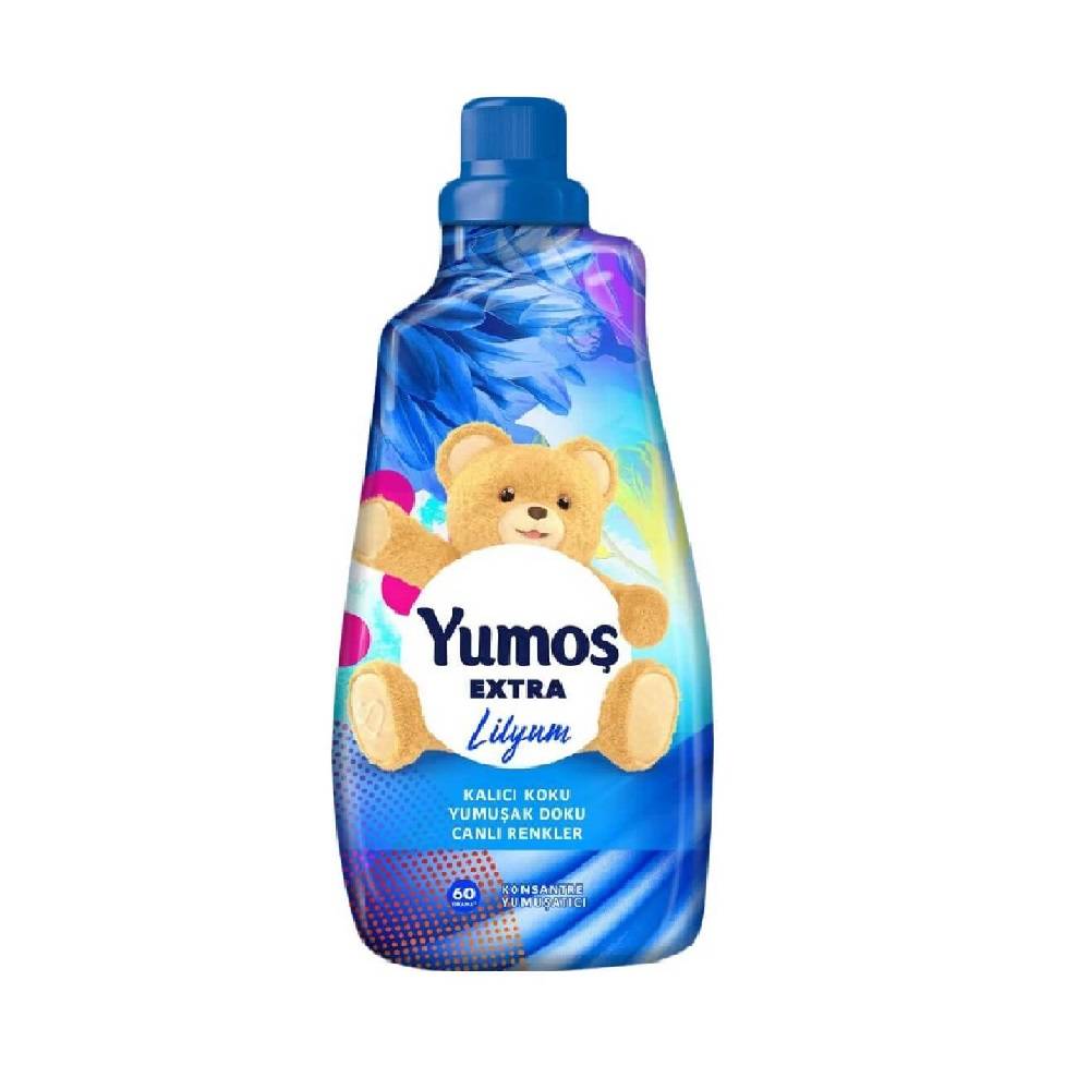 Yumoş Extra Blue Fabric Softener (Lily Scent) – 1440 ml نرم کننده یوموش اکسترا Yumoş Extra آبی با رایحه گل لیلیوم حجم 1440 میلی - تصویر 1