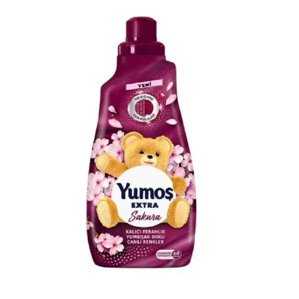 نرم کننده لباس یوموش Yumos مدل Sakura رایحه شکوفه گیلاس حجم 1440 میل