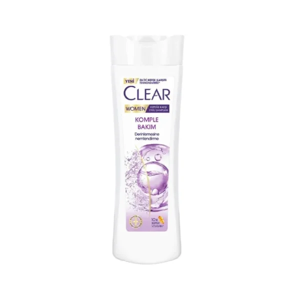 شامپو ضد شوره زنانه کلیر Clear مدل Komple Bakim رایحه شکوفه گیلاس حجم 350 میل